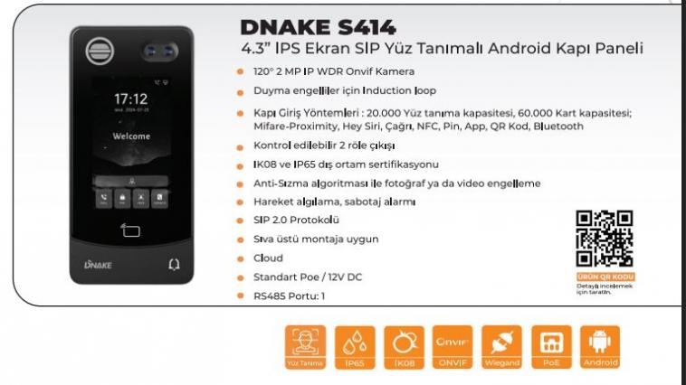 DNAKE GÖRÜNTÜLÜ DİAFON